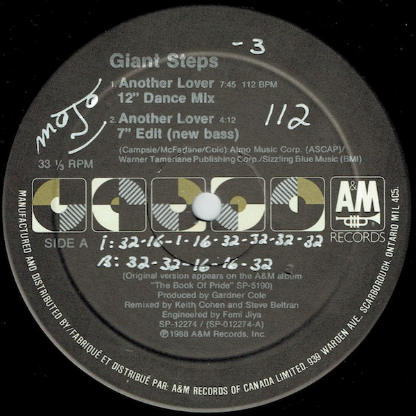 Giant Steps - Another Lover | A&M Records (SP-12274)