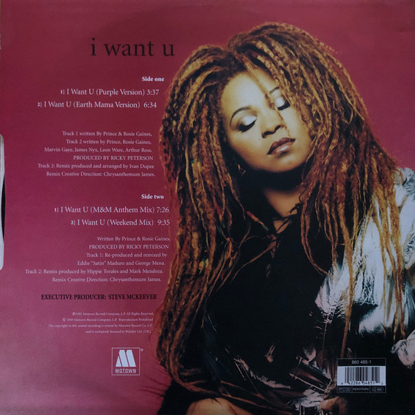 Rosie Gaines - I Want U | Motown (860 485-1) - 2