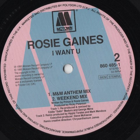 Rosie Gaines - I Want U | Motown (860 485-1) - 4