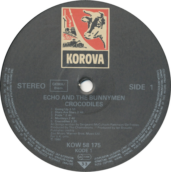 Echo & The Bunnymen - Crocodiles | WEA (WEA 58 175) - 4