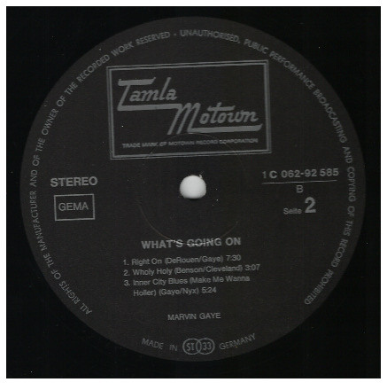 Marvin Gaye - What's Going On | Tamla Motown (1 C 062-92 585) - 4