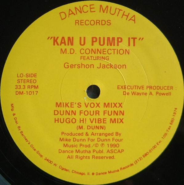 The MD Connection Featuring Gershon Jackson - Kan U Pump It | Dance Mutha Records (DM-1017)