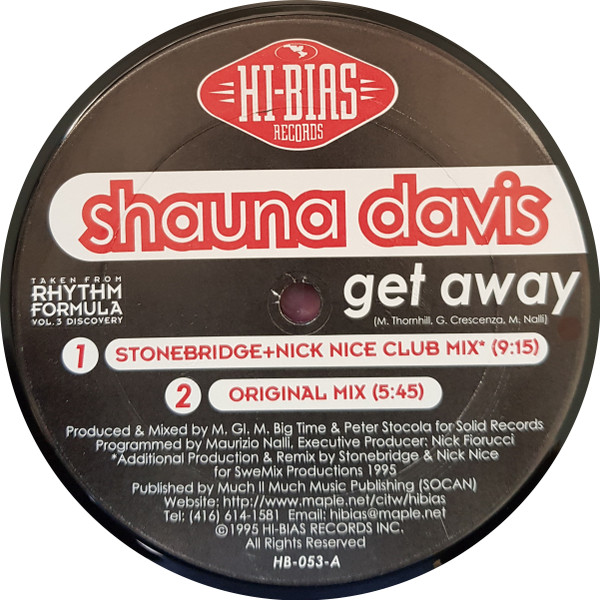 Shauna Davis - Get Away | Hi-Bias Records (HB-053) - main