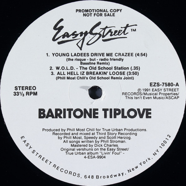 Baritone Tiplove - Young Ladees Drive Me Crazee | Easy Street Records (EZS-7580) - 2