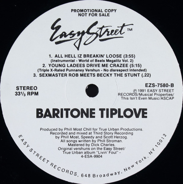 Baritone Tiplove - Young Ladees Drive Me Crazee | Easy Street Records (EZS-7580) - 3