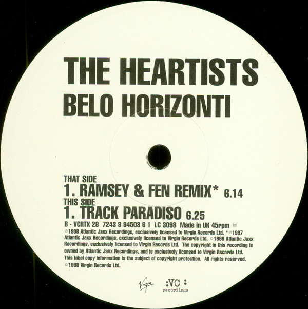 The Heartists - Belo Horizonti (Ramsey & Fen Remix) | VC Recordings (VCRTX 28) - main