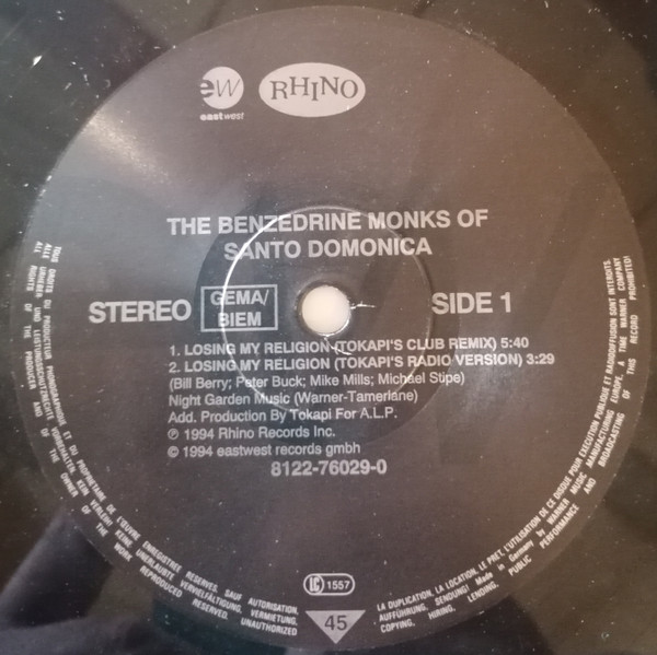The Benzedrine Monks Of Santo Domonica - Losing My Religion | Rhino Records (8122-76029-0) The Benzedrine Monks Of Santo Domonica - Losing My Religion | Rhino Records (8122-76029-0)