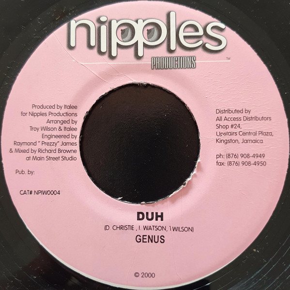 Kiprich / Genius - Caan Tek Yuh Man / Duh | Nipples Productions (NPIW0004) - 2