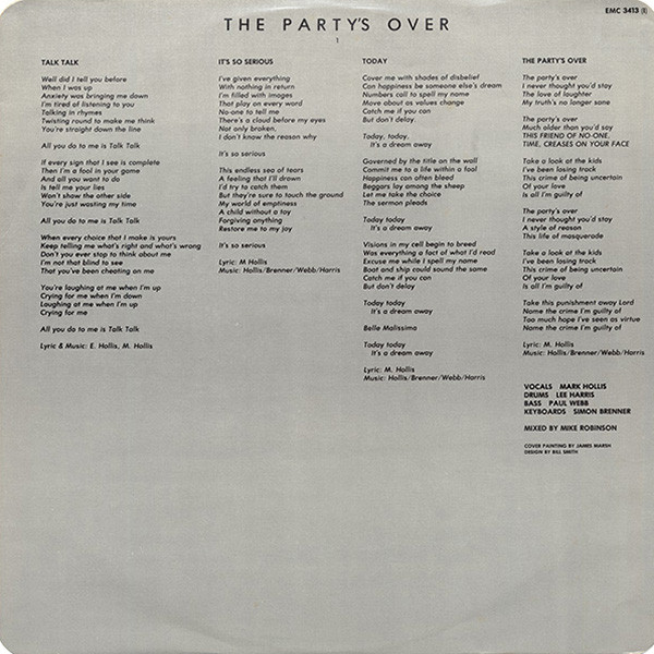 Talk Talk - The Party's Over | EMI (EMC 3413) - 5 Talk Talk - The Party's Over | EMI (EMC 3413) - 5