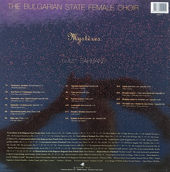 Bulgarian State Radio & Television Female Vocal Choir Guest: Sarband - Mystères | Gasa (4G0427 E) - 2 Bulgarian State Radio & Television Female Vocal Choir Guest: Sarband - Mystères | Gasa (4G0427 E) - 2
