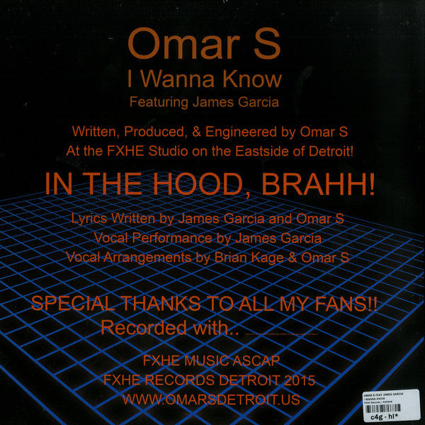 Omar-S - I Wanna Know | FXHE Records (AOS-928) - 2