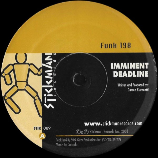 Funk 198 - Imminent Deadline | Stickman Records (STIK 089) - main