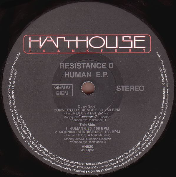 Resistance D - Human E.P. | Harthouse (HH020)