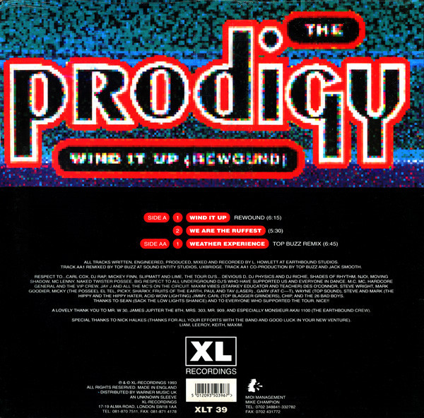 The Prodigy - Wind It Up (Rewound) | XL Recordings (XLT 39) - 2 The Prodigy - Wind It Up (Rewound) | XL Recordings (XLT 39) - 2