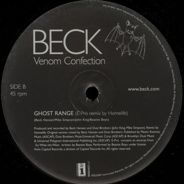 Beck - Venom Confection (E-Pro Remixes) | Interscope Records (B0004457-11) - 3