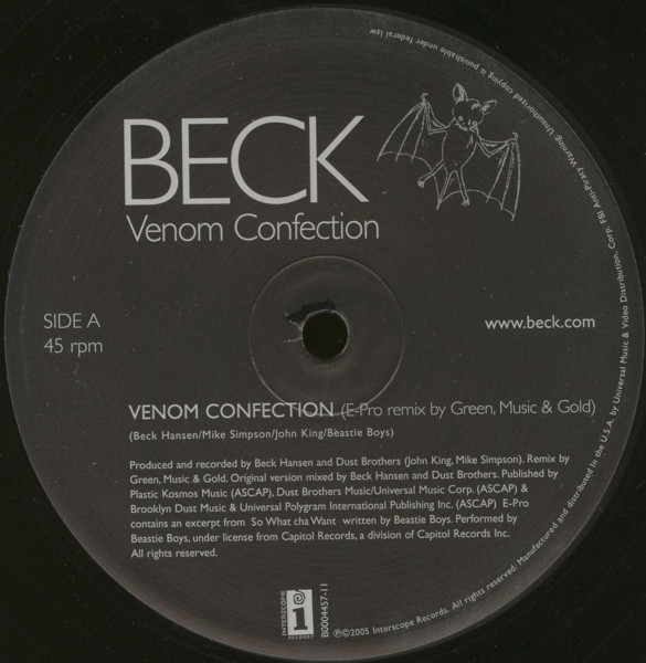 Beck - Venom Confection (E-Pro Remixes) | Interscope Records (B0004457-11) - 2