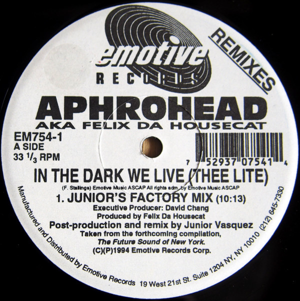 Aphrohead - In The Dark We Live (Thee Lite) (Remixes) | Emotive Records (EM754-1) - 3