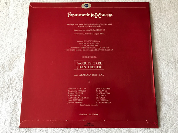 Jacques Brel , Joan Diener - L'homme De La Mancha | Barclay (80 381) - 3 Jacques Brel , Joan Diener - L'homme De La Mancha | Barclay (80 381) - 3