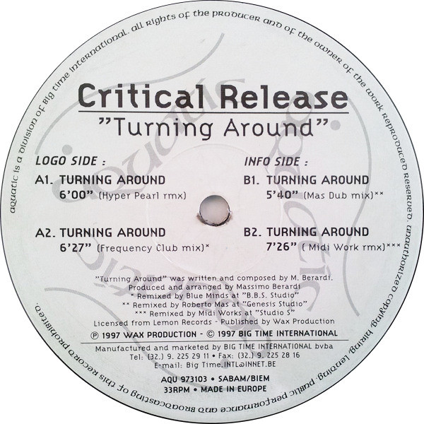 Critical Release - Turning Around | Aquatic (AQU 973103) - 2