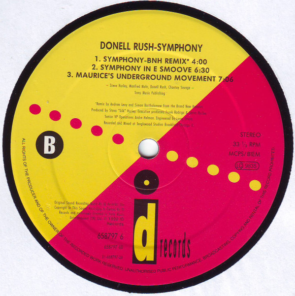 Donell Rush - Symphony | ID Records (658797 6) - 3