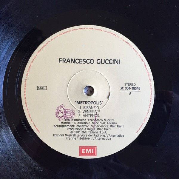 Francesco Guccini - Metropolis | EMI (3C 064-18546)