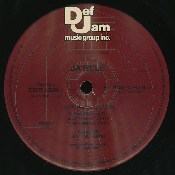 Ja Rule - I Cry | Def Jam Recordings (DEFR 15286-1)