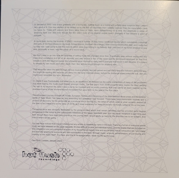 Various - 20 | Hotflush Recordings (HFCOMP020) - 2 Various - 20 | Hotflush Recordings (HFCOMP020) - 2