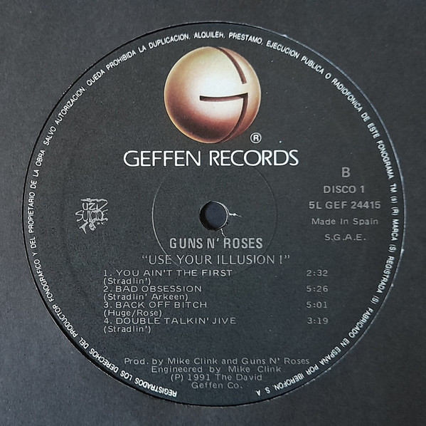 Guns N' Roses - Use Your Illusion I | Geffen Records (GEF 24415 (5L)) - 4