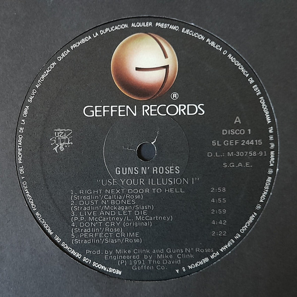 Guns N' Roses - Use Your Illusion I | Geffen Records (GEF 24415 (5L)) - 3