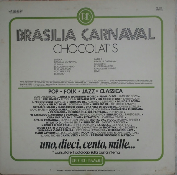 Chocolat's - Brasilia Carnaval | Record Bazaar (RB 211)