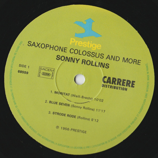 Sonny Rollins - Saxophone Colossus And More | Prestige (68.559) - 3