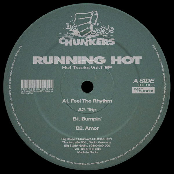 Running Hot - Hot Tracks Vol. 1 | Big Saldo's Chunkers (BSC010)