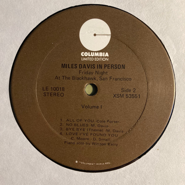 Miles Davis - In Person, Friday Night At The Blackhawk, San Francisco, Volume I | Columbia Limited Edition (LE 10018) - 4 Miles Davis - In Person, Friday Night At The Blackhawk, San Francisco, Volume I | Columbia Limited Edition (LE 10018) - 4