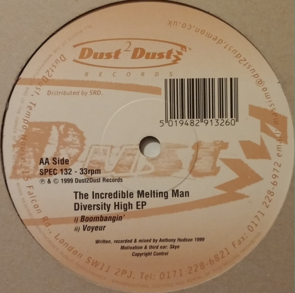 The Incredible Melting Man - Diversity High EP | Dust 2 Dust Records (SPEC 132) - 3