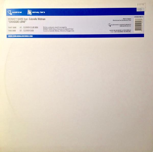 Monkey Bars Feat. Gabrielle Widman - Shuggie Love | Subliminal (SUB 117) - 4