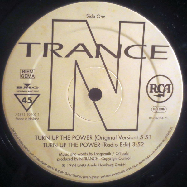 N-Trance - Turn Up The Power | BMG Ariola Hamburg GmbH (74321 19203 1) - 3