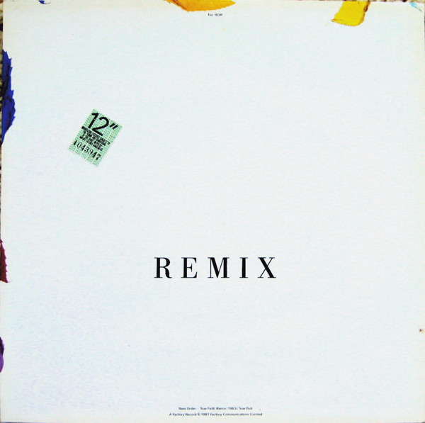 New Order - True Faith Remix | Factory (Fac 183R) - 2