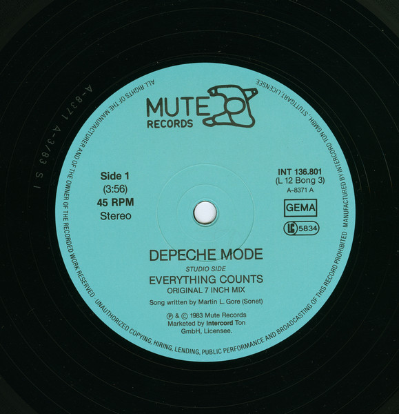 Depeche Mode - Everything Counts And Live Tracks | Mute (INT 136.801) - 3 Depeche Mode - Everything Counts And Live Tracks | Mute (INT 136.801) - 3