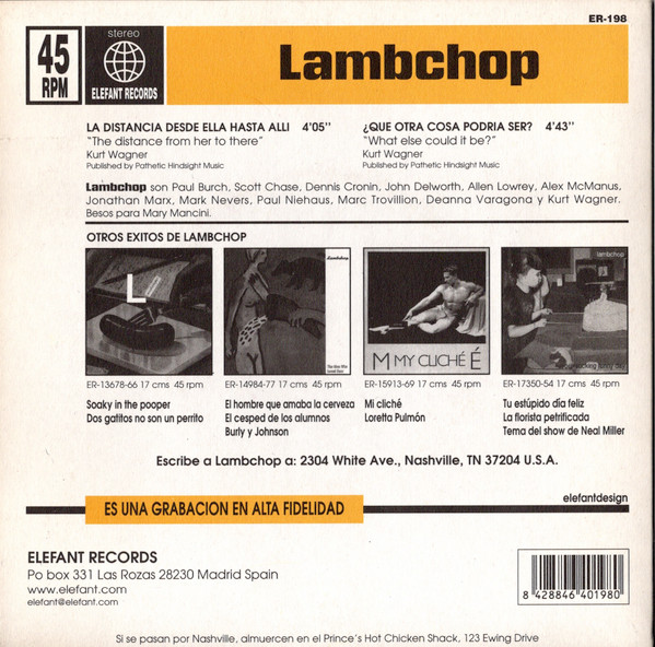 Lambchop - La Distancia Desde Ella Hasta Alli | Elefant Records (ER-198) - 2