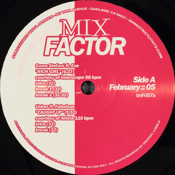 Various - Mix Factor (February :: 05) | Strictly Hits Vinyl Service (TMF-057)