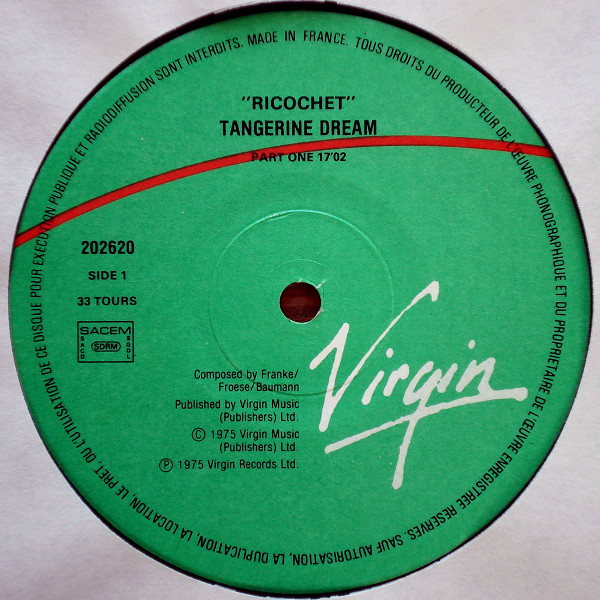Tangerine Dream - Ricochet | Virgin (202620) - 3