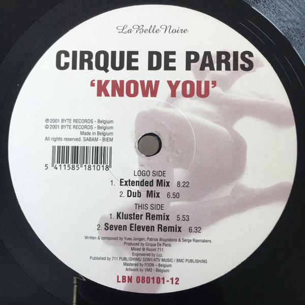 Cirque De Paris - Know You | La Belle Noire (LBN 080101-12) - 4