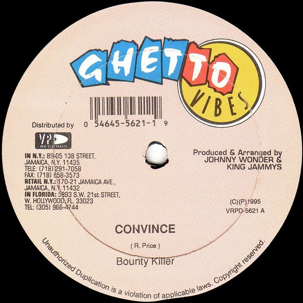 Bounty Killer / Angel Doolas & Black Mice - Convince / Stroke Up Up | Ghetto Vibes (VRPD-5621) - main Bounty Killer / Angel Doolas & Black Mice - Convince / Stroke Up Up | Ghetto Vibes (VRPD-5621) - main
