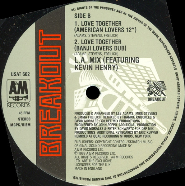 L.A. Mix Featuring Kevin Henry - Love Together | Breakout (USAT 662) - 4