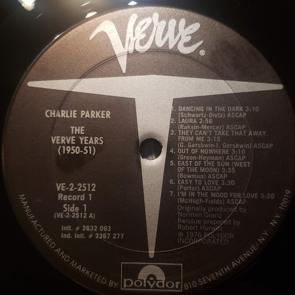 Charlie Parker - The Verve Years (1950-51) | Verve Records (VE-2-2512) - 2