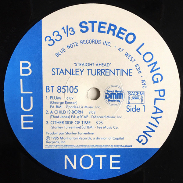Stanley Turrentine - Straight Ahead | Blue Note (BT 85105) - 3
