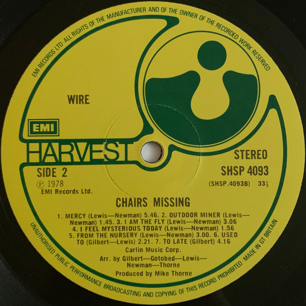 Wire - Chairs Missing | Harvest (SHSP 4093) - 4