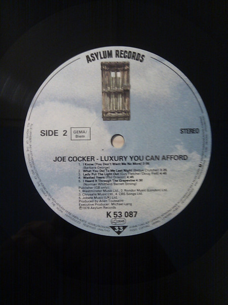 Joe Cocker - Luxury You Can Afford | Asylum Records (AS 53 087) - 3 Joe Cocker - Luxury You Can Afford | Asylum Records (AS 53 087) - 3