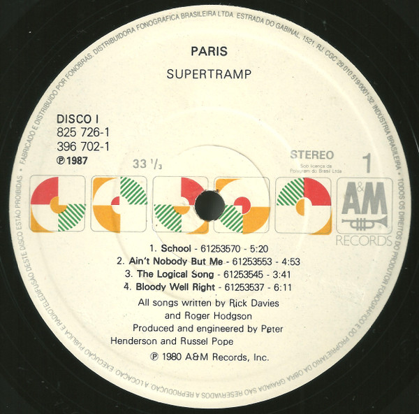 Supertramp - Paris | A&M Records (396702-1) - 4 Supertramp - Paris | A&M Records (396702-1) - 4