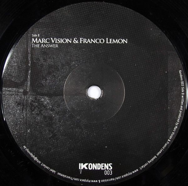 Sasha Wins & Igor Shep / Marc Vision & Franco Lemon - Artificial Intelligence / The Answer | Kondens (Kondens 003) - 2